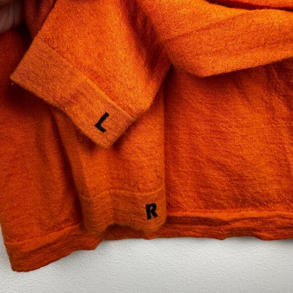 Falke Cashmere Sweater Jumper Long Sleeve Orange European Men's M Cozy Classic - Picture 3 of 12